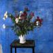 Flowers against Blue Background
